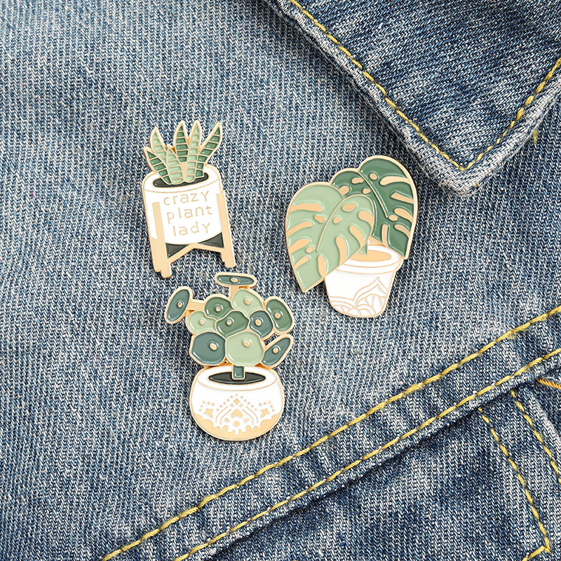Potted Plant Brooch Monstera A - Aloe Vera Pot 评论和价格
