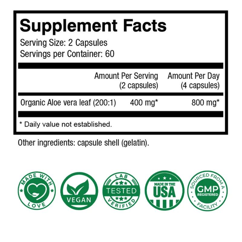 Aloe Vera Capsules - Help Prom - Aloe Vera Pot 评论和价格