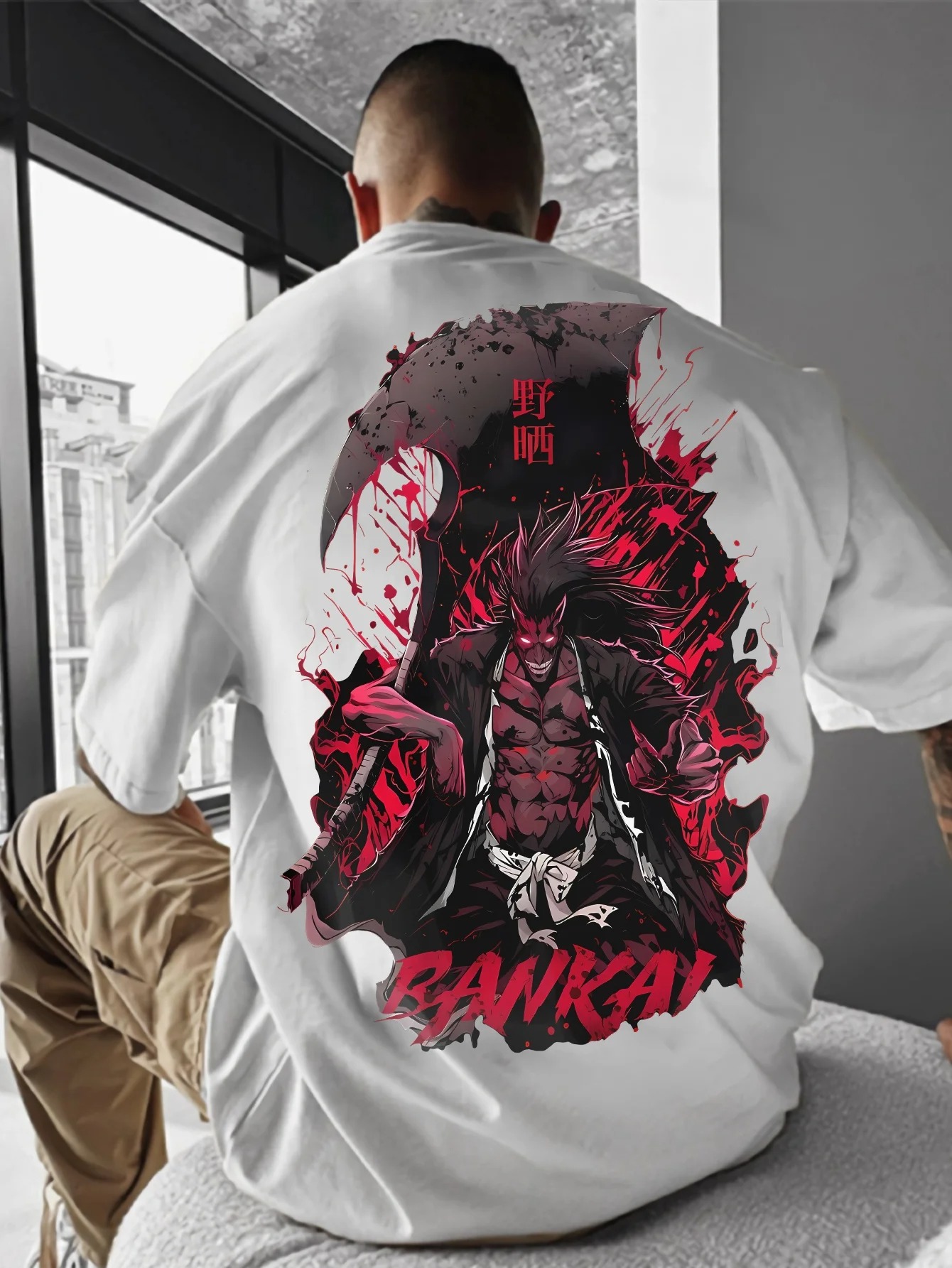 2026 BLEACH Kenpachi T-shirt A - Aglaonema Red 评论和价格