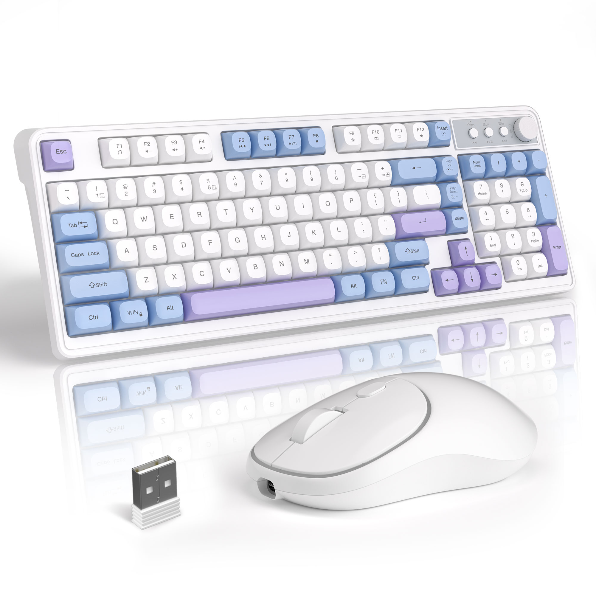 MageGee Wireless Gaming Keyboa - Tradescantia Purple 评论和价格