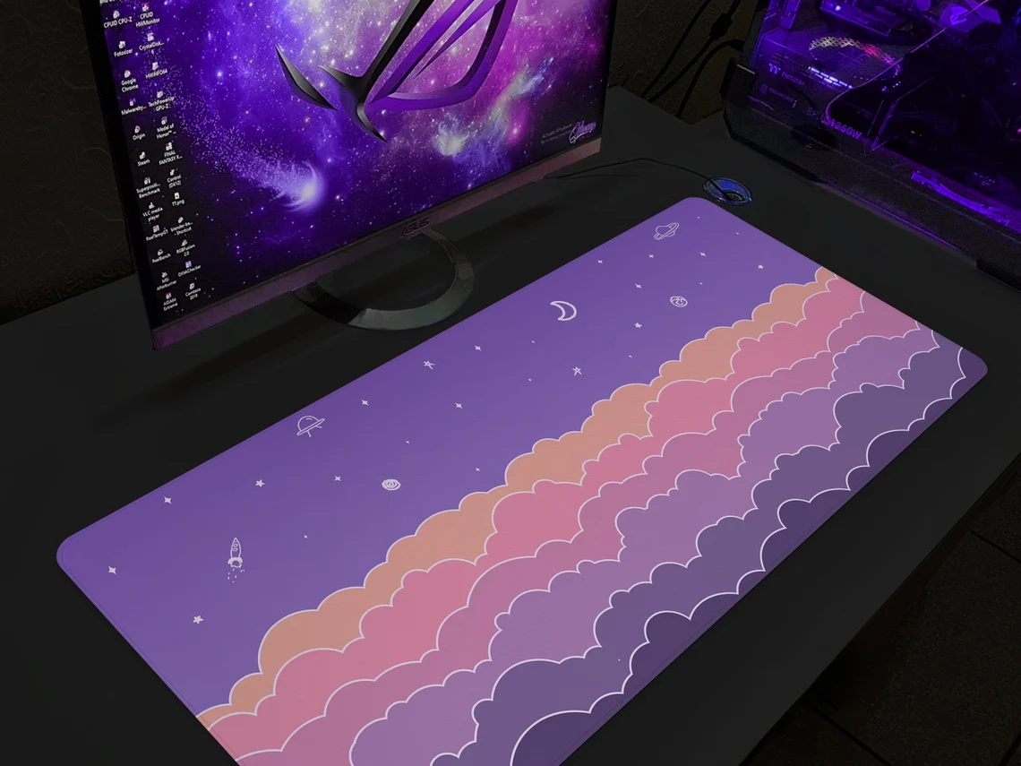 Kawaii Deskmat purple Cute Mou - Tradescantia Purple 评论和价格
